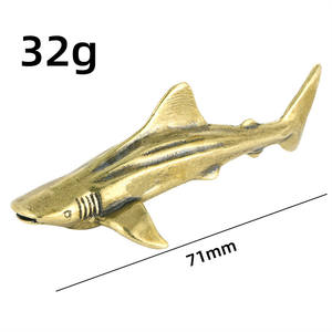 2022年 アンティーク工芸品 真鍮製 オルカ彫刻像 サメの置物 - Product Image 6