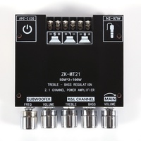 ZK-MT21 Módulo Amplificador Digital de 2.1 Canales, Subwoofer de Alta y Baja Frecuencia, Neutral, Sin Logotipo, China