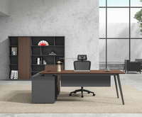 Ensemble de bureau de direction en forme de L, design moderne haut de gamme, personnalisable, extensible, modulaire, en bois, Jongtay