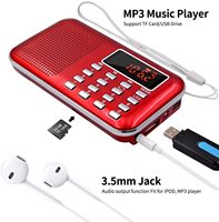 Radio FM Multifuncional Mini L-218 con Altavoz, Súper Recepción, Linterna LED, Carga USB-C, Soporte para Tarjeta de Memoria de Plástico