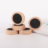 Personnalisez LOGO Base en bois de hêtre avec un diffuseur de roche lave portable de qualité pour huiles essentielles