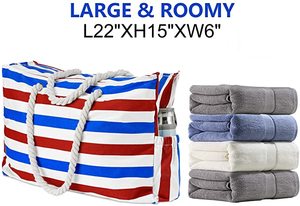 Túi Xách Thiết Kế Thương Hiệu Nổi Tiếng Túi Tote Siêu Lớn Chống Nước Với Tay Cầm Dây Cotton, Ốp Điện Thoại Chống Nước Tích Hợp, Cho Nữ - Product Image 2