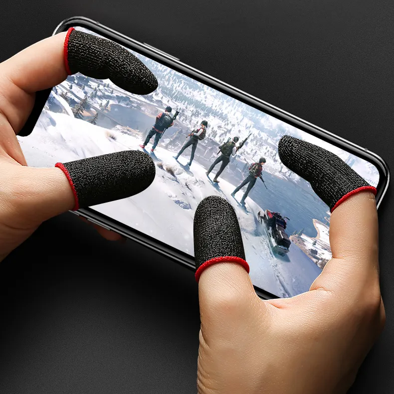 विरोधी पसीना उंगलियों टच स्क्रीन उंगली टिप्स गेमिंग उंगली आस्तीन फोन gamer के लिए gamerock सामान