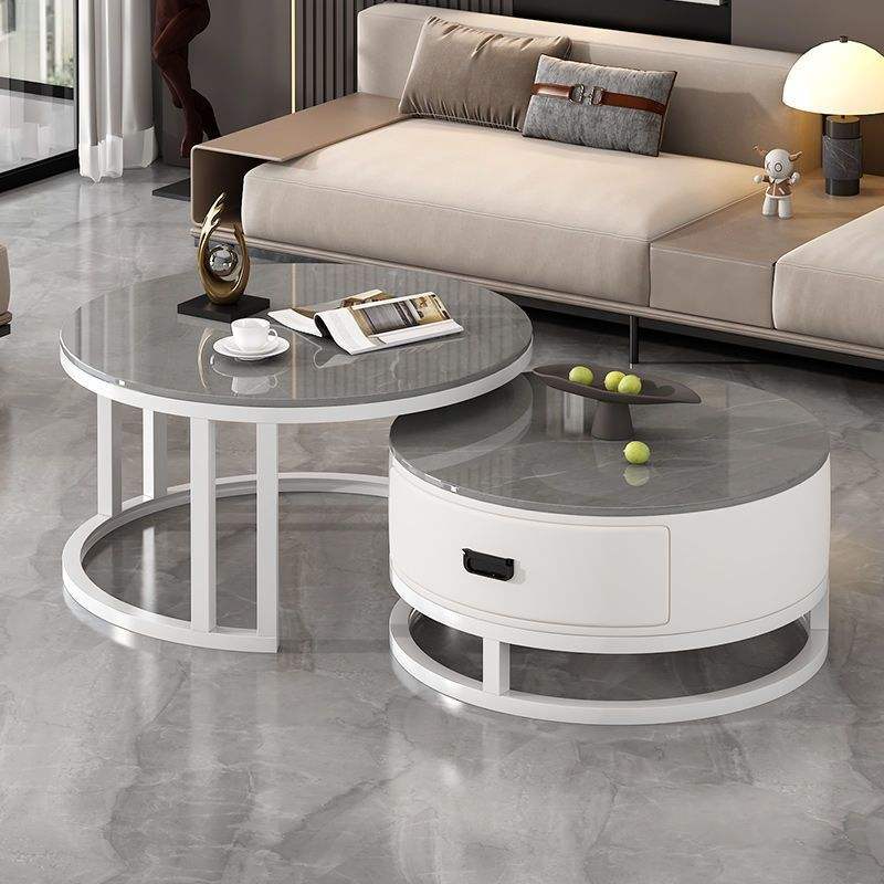 Marco blanco y gabinete blanco [Armani Grey]