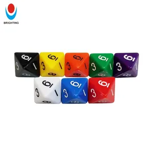 D8 poliedrico di alta qualità a 8 lati acrilico personalizzato D4 D6 D10 D12 D20 con dadi da gioco da tavolo di diversi colori