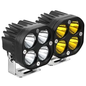 Motocyclettes garde 3 pouces LED spots antibrouillard hors route par voie terrestre 3x3 pouces Un pilier lumière de travail cubes fit vw4x4 van prerunner