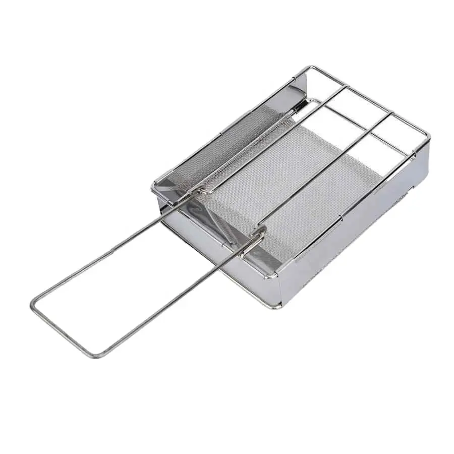 Pieghevole Barbecue Grill In Acciaio Inox Mini Portatile Pieghevole Barbecue Grill BBQ Pane Salsiccia Alla Griglia Cremagliera