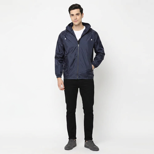 Custom Men's Vintage Style Stand Collar Hooded Windproof <b>Waterproof</b> Canvas <b>Jacket</b> 100% Cotton Snow Ready Front Logo - Product Image 1