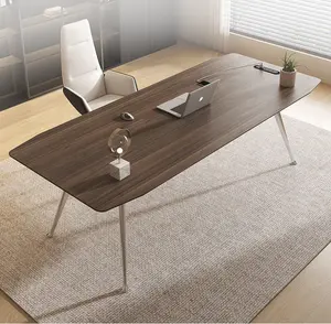 Walnuss moderner Bürotisch Jieao F90 Serie einfacher Stil Manager-Tisch für Büroräume