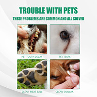 Doigtiers dentaires jetables pour chiens/chats – Élimination du tartre et nettoyage des oreilles – Phytate de sodium, acide citrique, huile minérale – 20g