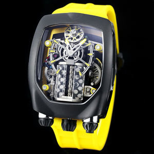 Reloj Mecánico Tourbillon de Alta Gama 2026, Personalizado, la Mejor Opción para Regalo, Diseño Deportivo con Temática Amarilla para Hombre - Product Image 1