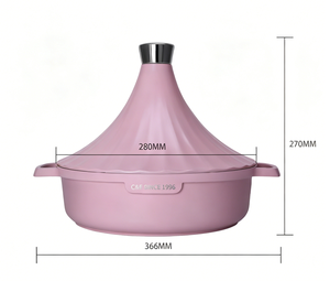 <span class=keywords><strong>Tajine</strong></span> moderne en aluminium de 28 cm avec double couvercle, finition marbrée antiadhésive, compatible <span class=keywords><strong>induction</strong></span>, pour le commerce B2B mondial - Product Image 4