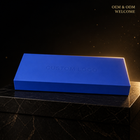 Boîte cadeau bleu roi personnalisée avec logo brillant, emballage cadeau rigide deux pièces mat de qualité supérieure, OEM ODM taille personnalisée en gros