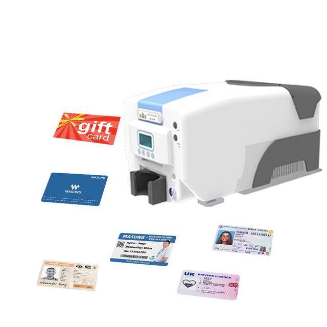 Portable Id Card Printer Easy Operation Low Noise Non-Standard Card Compatible Color Dye Sublimation Technology Daily Office Use