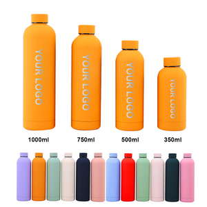 Commercio all'ingrosso personalizzato a buon mercato vernice di gomma Sport pallone sottovuoto in acciaio inox bottiglie di bevande termiche Sport bottiglie d'acqua - Product Image 4