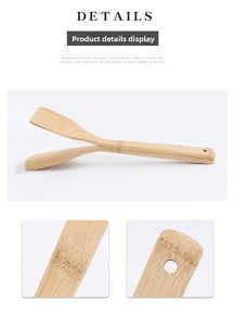 طقم أدوات مائدة من الخيزران الطبيعي الصديق للبيئة الأكثر مبيعاً، يتضمن شوك وملاعق خشبية بنقوش صينية للاستخدام المنزلي والمطبخ - Product Image 5