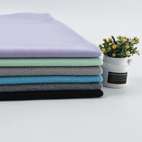 Tissu en microfleece brossé des deux côtés, 300 GSM, anti-boulochage, tricot polyester 150D 144F, largeur 160 cm, personnalisation possible
