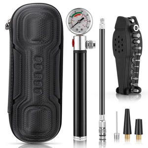 Pompe à vélo avec manomètre 80-130Psi, adaptateur de valve en alliage d'aluminium, outils de réparation de pneus de vélo de montagne - Product Image 2