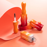 Logo personnalisé Nouveau Design 10ml Carré Liquide Forme Débit Vernis À Ongles Bouteille En Verre avec Bouchon et Brosse Plate pour Vernis À Ongles Gel UV
