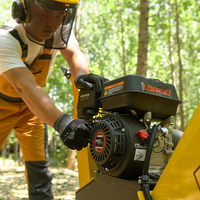 AUSTTER Foresterie 7HP Branche de bois Déchiqueteuse à bois Broyeur d'arbres Déchiqueteuse Déchiqueteuse à bois