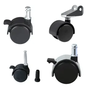 Twin wheel furniture casters plastic 30mm 40mm 50mm pp/nylon+metal plate gm sgs  lga  rohs  reach