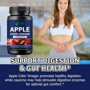 Supplier Custom Cayenne Pepper <b>Supplement</b> Apple Cider Vinegar Capsules for Women and Men Digestion Support ACV Capsules - Product Image 4