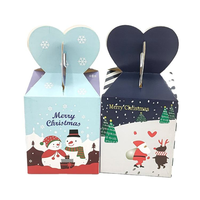 Boîte cadeau de Noël à couvercle supérieur en forme de cœur 3D, à assembler rapidement, pour fêtes, doublée d'éponge, en matériaux recyclés, avec gaufrage magnétique