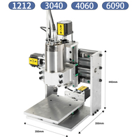 Mini Machine CNC DIY Hobby 1212/3040/4060/6090 Mini Machine CNC de bureau 3/4 axes pour PCB en bois acrylique laiton aluminium usage domestique