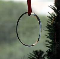 Pendentif ovale transparent en cristal vierge, idéal pour la décoration de sapin de Noël ou la gravure DIY