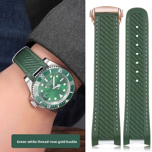 Para reloj de acero inoxidable <span class=keywords><strong>Omega</strong></span> correa de silicona de 20mm para Seamaster 300 AT150 Big Disc Flying 424 para cadena de goma Speedmaster Universe - Product Image 2