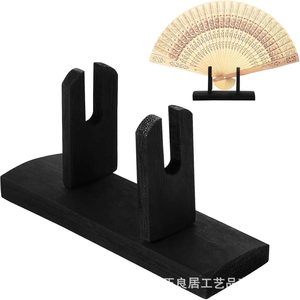 Soporte de exhibición de madera para ventiladores, soporte de escritorio de madera maciza para almacenamiento y exhibición de ventiladores, diseño duradero de uso general - Product Image 3