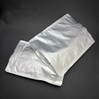 Sac refermable en aluminium à fond plat, film composite PET/AL/PE à trois couches, anti-oxygène, anti-humidité, garde les aliments frais, réutilisable