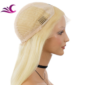 Perruque Lace Frontal Wig 613 sans colle naturelle — unice, cheveux bruts, pre-plucked, Swiss Lace Transparent, de haute qualité, couleur Blonde et fine, 613 - Product Image 5