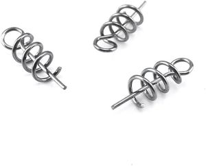 สปริงหมุนสำหรับตกปลาในน้ำเค็มและน้ำจืด สปริงเหล็กกล้าคาร์บอนสูง ตะขอเบ็ดตกปลาแบบล็อคเกลียว - Product Image 6