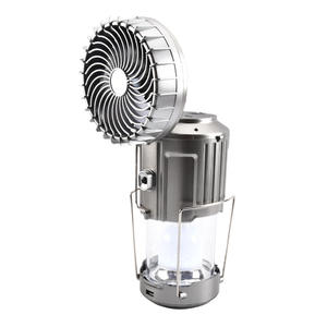 Lampe de <span class=keywords><strong>camping</strong></span> extérieure pliable solaire rechargeable par USB Lanternes LED <span class=keywords><strong>avec</strong></span> ventilateur - Product Image 1