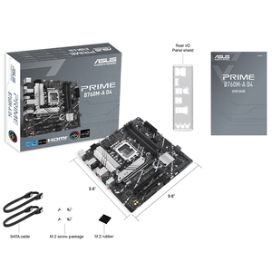 Carte mère ASUS PRIME B760M-A D4 de marque avec prise en charge de la prise LGA1700 Processeurs Intel 13e et 12e cœurs Mémoire DDR4 de 128 Go - Product Image 6
