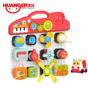 Huanger Juguetes nouvelles idées de produits 2024 Tendencias occupé conseil Montessori jouets sensoriel bloc de construction voiture Musical bébé occupé conseil - Product Image 4