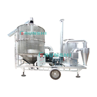 Sécheurs à grains à tambour de grande taille, sécheurs à grains chauffés au diesel, granulés de biomasse et équipement de séchage des grains mobile
