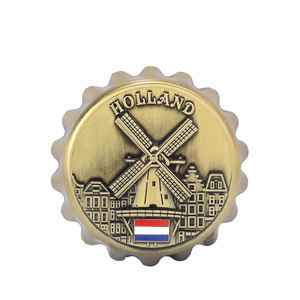 Custom Fridge <strong>Magnet</strong> Round Beer Bottle Opener Multifunctional Amsterdam Metal Decoration Netherlands Fridge <strong>Magnets</strong> - Product Image 5