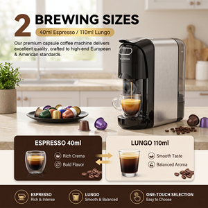 <span class=keywords><strong>Machine</strong></span> à café expresso ELEGOAL EC518, 20 bars de pression, 3 en 1, <span class=keywords><strong>compatible</strong></span> <span class=keywords><strong>avec</strong></span> les capsules Nespresso et <span class=keywords><strong>Dolce</strong></span> <span class=keywords><strong>Gusto</strong></span> - Product Image 4