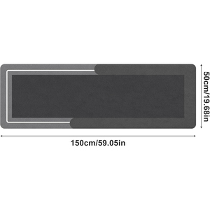 Ensemble de 2 tapis de cuisine modernes tissés à la machine, imperméables, antidérapants, à motifs géométriques, anti-fatigue, super absorbants - Product Image 2