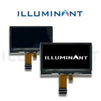 DFSTN 1.69 Inch Mono LCD LCM 128x64 Graphic FPC SPI 6 O'clock 800 Nits Transflective COG Structure Operating Temp -20~70C White