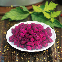 Gefreeze-droogde rode drakenfruitblokjes (pitaya) voor smoothies, yoghurt, bakkerijproducten en decoratie