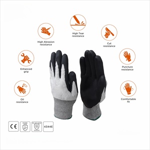 <b>Gloves</b> Cut Resistant Anti Cut Flower <b>Gloves</b> for Work Nitrile Nitrile Foam Anti Cut Resistance Work Safety <b>Gloves</b> - Product Image 3