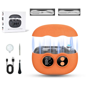 Coupe-ongles électrique 3-en-1 Jumon avec tête brevetée à 4 lames, loupe et écran numérique affichant la batterie, rechargeable, pour seniors - Product Image 3