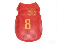 Gilet de football sportif pour petits chiens, en maille respirante, imperméable, personnalisable avec logo d'équipe, vêtements d'été pour chats et chiens