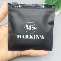Pochette zippée pour bijoux, bracelets, colliers, emballage, pochette refermable, taille mini personnalisée, noire, PVC givré, emballage plastique recyclable