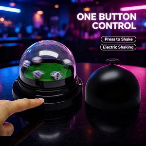 Vaso Mezclador de Dados Eléctrico Automático, Rodillo de Dados Transparente con 5 Dados, Base Aterciopelada con Reducción de Ruido para Juegos de Beber en Bares, Pubs y KTV - Product Image 4