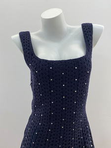 Nuevas llegadas de Bettergirl para Ramadán 2026, <span class=keywords><strong>vestido</strong></span> <span class=keywords><strong>azul</strong></span> intenso con flores y diamantes, ideal para primavera/verano. - Product Image 2