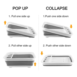 Modern Folding <b>Kitchen</b> Plastic Dish <b>Rack</b> with Drain 5-Layer Tableware Storage Portable Multifunction Drying <b>Rack</b> - Product Image 4